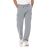 Amazon Essentials mens Cargo Fleece Sweatpant with Open Hem