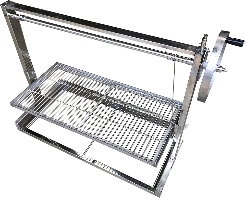 SunshineBBQs Brick BBQ Grill Argentinian Height Adjustable 91cm Stainless Steel