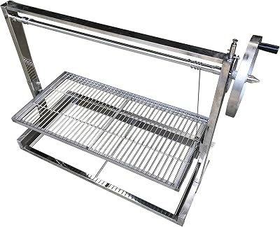 SunshineBBQs Brick BBQ Grill Argentinian Height Adjustable 91cm Stainless Steel