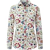 QWQUOO Womens Tops Casual Long Sleeve Button Down Hawaiian Shirts Dressy Work Blouses