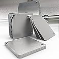 AIYOTAR 8Pcs Metal Junction Box Cover Plates, 4x4 Inch Square Electrical Box Cover Plate, Flat Blank Electric Box Cover, Solid Galvanized Steel Outlet Box Cover for 4'' Square and Octagonal Box
