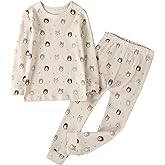 Owlivia 100% Organic Cotton Baby Long Sleeve Pajama Sets, Toddler Boy Girl 2-Piece Sleepwear