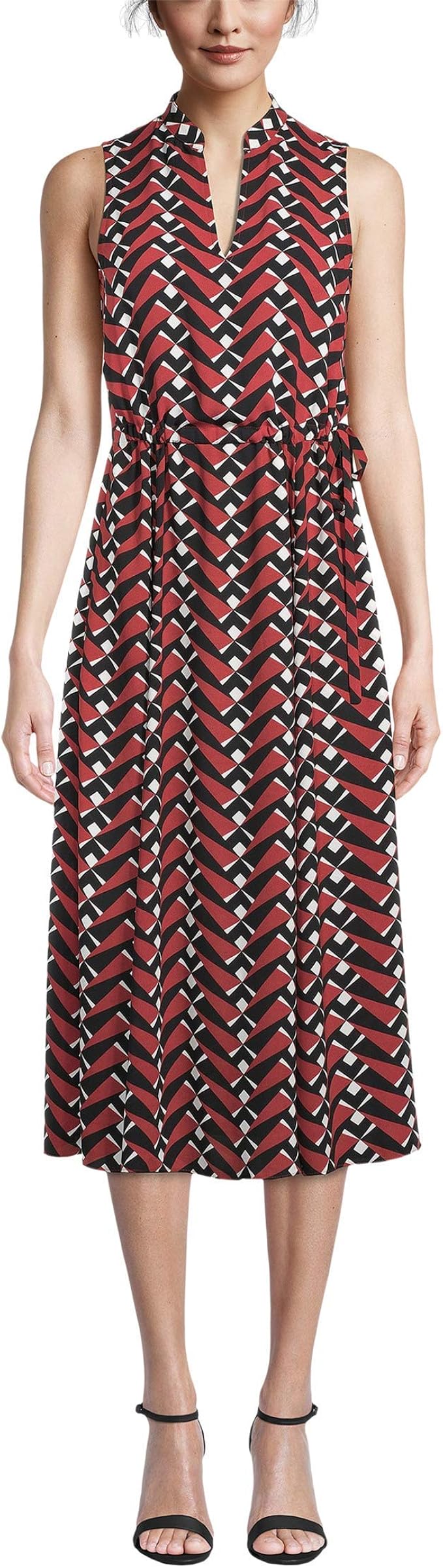 anne klein gingham midi dress