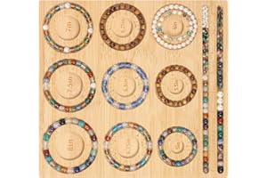 Bead Boards for Jewelry Making, Bamboo Bracelet Making Beading Tray, DIY Bracelet Measurement Board: 5" 5.5" 6" 6.25" 6.5" 6.