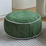 weruisi Stuffed Pouf Ottoman, 21x10 Inches Chenille