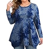 FOREYOND Plus Size Tops for Women Short Sleeve Ruffle Shirts Crewneck Blouses Dressy Casual Pleated Fashion Tunic Top