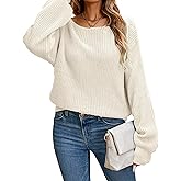 BreathSunny Womens Cute Oversized Sweater Fall Winter 2026 Crew Neck Long Sleeve Pullover Sweaters