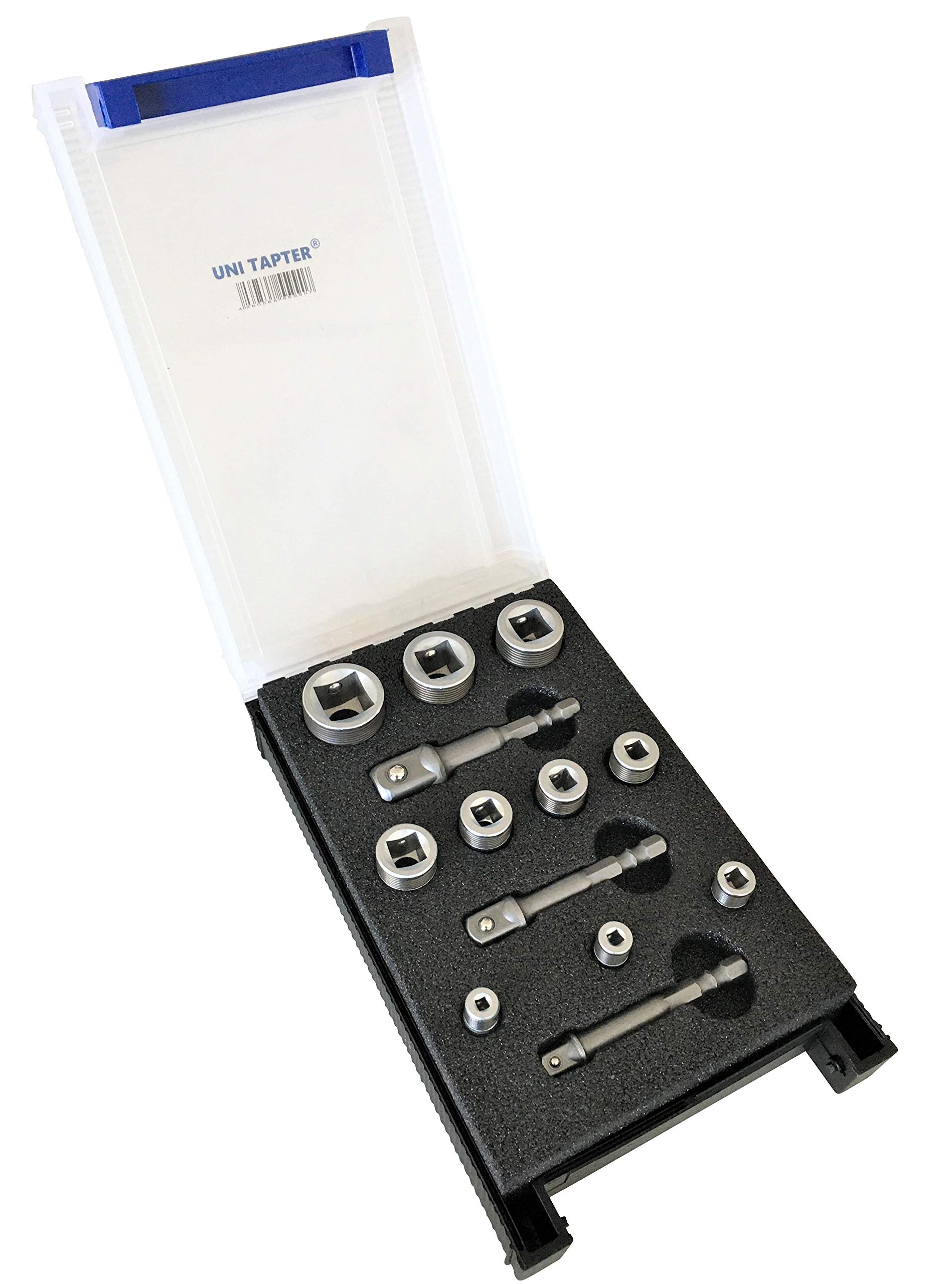 Seneca-Tools 13-Piece CHrome Vanadium Steel Drill Bits Socket Set for Ratchet M3 - M24
