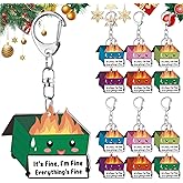 Ferreve Dumpster Fire Keychains Gift Bulk Acrylic Response Team Office Employee Coworkers Appreciation Graduation Gift