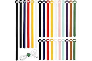 HAVE ME TD 150PCS Cable Ties，4+6+8+10 Inch Reusable Cable Management, Multi-Purpose Adjustable Cord Organizer，Fastening Microfiber Cloth Hook and Loop Cable Organizer Wire Straps，Assorted Colors