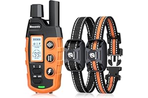 Bousnic Dog Shock Collar 2 Dogs (5-120Lbs) - 3300 ft Waterproof Training Collar for Dogs Large Medium Small with Rechargeable