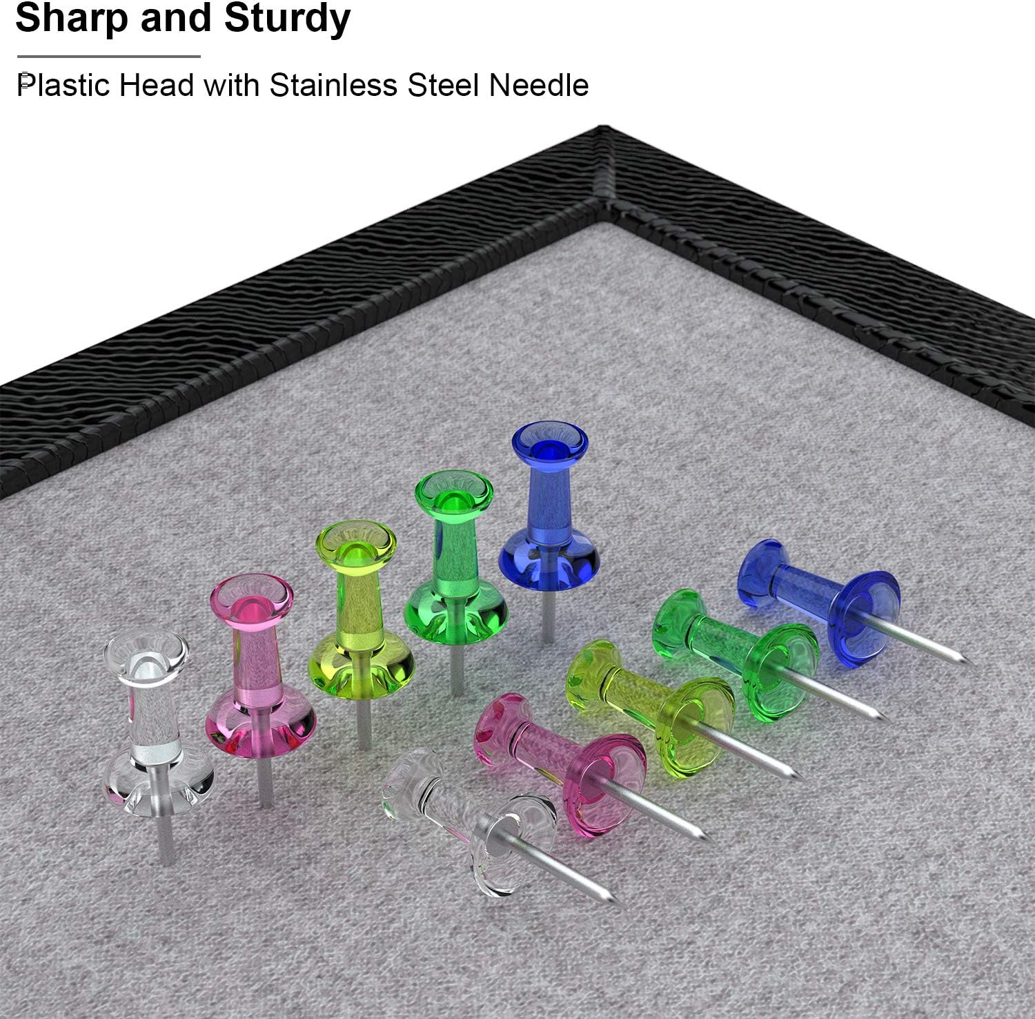 MROCO 700 Count Push Pins Assorted Colors Thumb Tacks, Map Thumb Tacks Plastic Push Pins Tacks with Sharp Point for Bulletin Board for Office or Home : Office Products