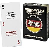 Lingo German Playing Cards in Wayfarer Tin Box | Travel Flashcards | Learn German Vocabulary in A Fun & Easy Way | 52 Essential Translations