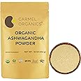 CARMEL ORGANICS Organic Ashwagandha Root Powder, 16 Oz or 1 Lbs - USDA Certified. Lab Tested, Non GMO & Gluten Free | Withania Somnifera from India | Eco Friendly Kraft Paper