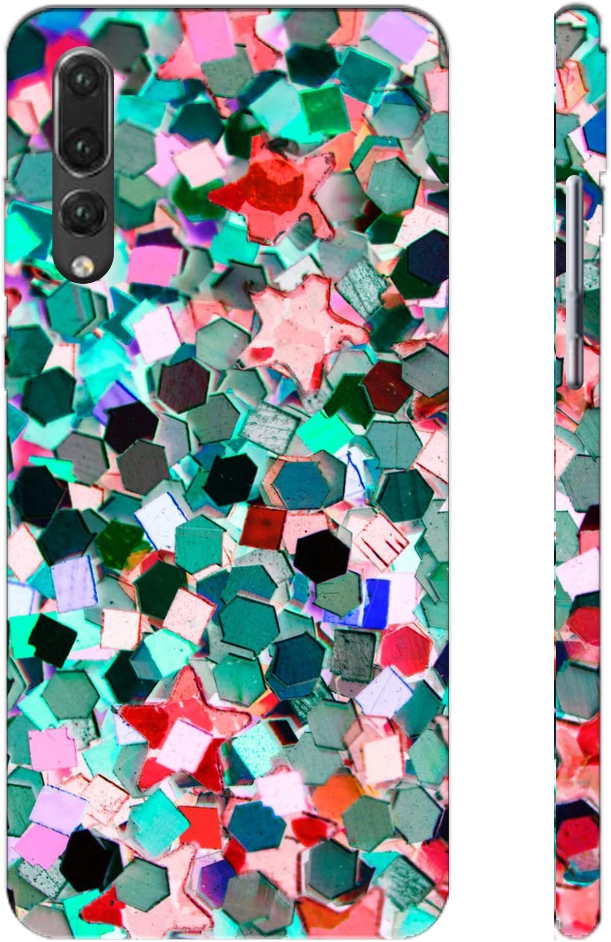 PICWIK® Designer Printed Back Cover/Hard Case for Huawei P20 Pro (Glitter Design/Pattern) - J479