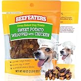 Beefeaters Dog Treats Sweet Potato Chews 40 oz Resealable Bag | Rawhide-Free Jerky Chews | Grain-Free Dog Treats, Gentle Chew | No Corn, Wheat or Gluten, Low Fat Training &amp; High Protein Daily Treat