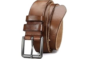 YOETEY Full Grain Leather Belt for Men - Mens Belts Casual with Genuine Leather - Handcrafted Elegance for Your Wardrobe