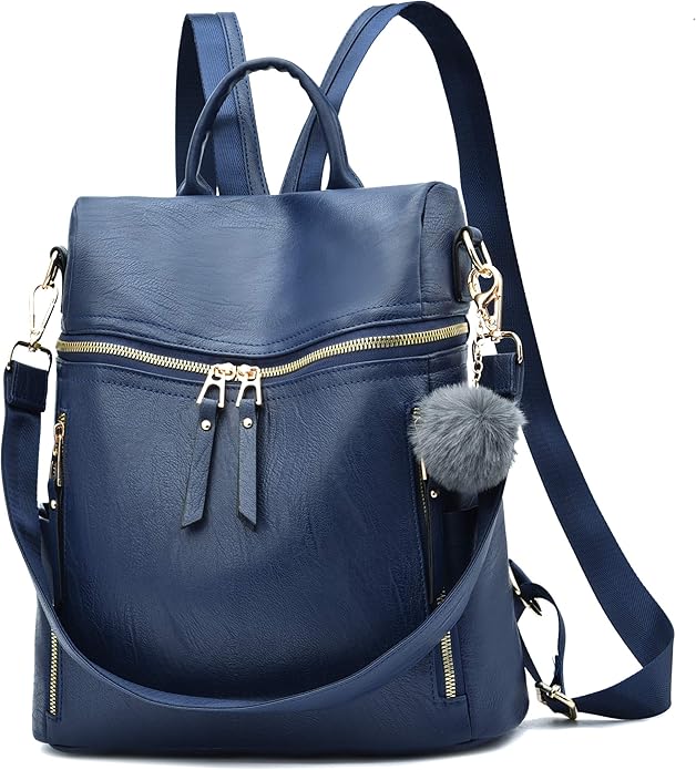 Women Backpack Purse Multipocket Waterproof Nylon Shoulder Bag Bookbag Purse for Teen Girls
