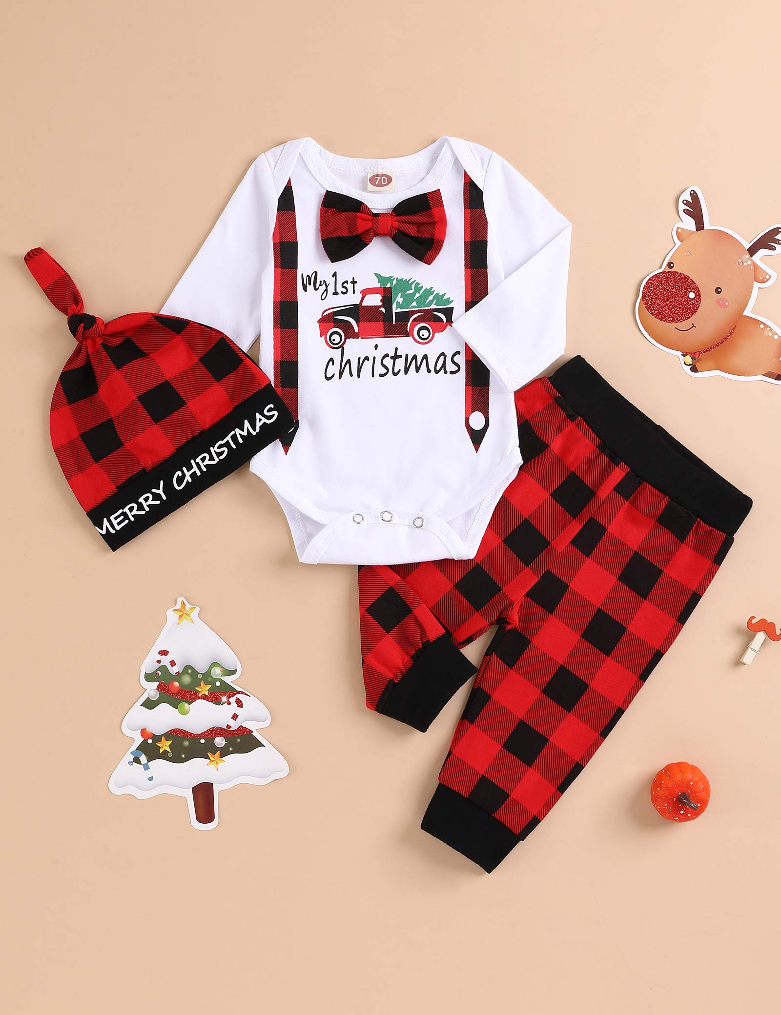 Bilisoninfant Baby Boy Christmas Outfit My First Christmas