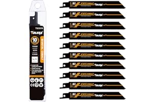 TOLESA M42 Bi-Metal Reciprocating Saw Blades, 6 Inch, 18TPI, Metal, Perfect for Metal Pipes, Bolts, Thin Metal