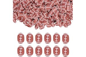 50g Mini Football Polymer Clay Slices, 0.5x0.9cm/0.2x0.35in Rugby Ball Clay Sprinkles Confetti for Team Sports Lovers Nail Ar