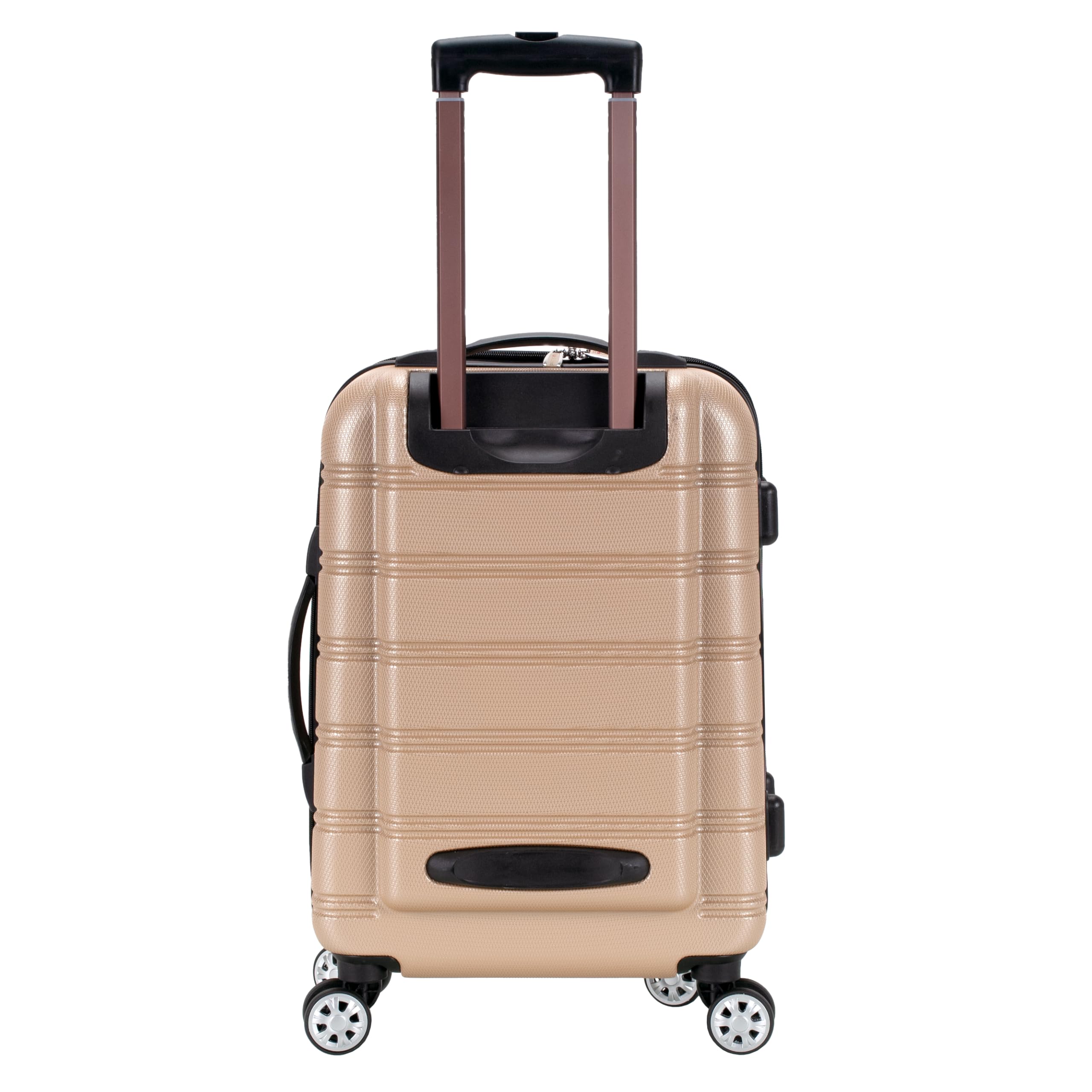 Rockland Melbourne Hardside Expandable Spinner Wheel Luggage, Champagne, Carry-On 20-Inch