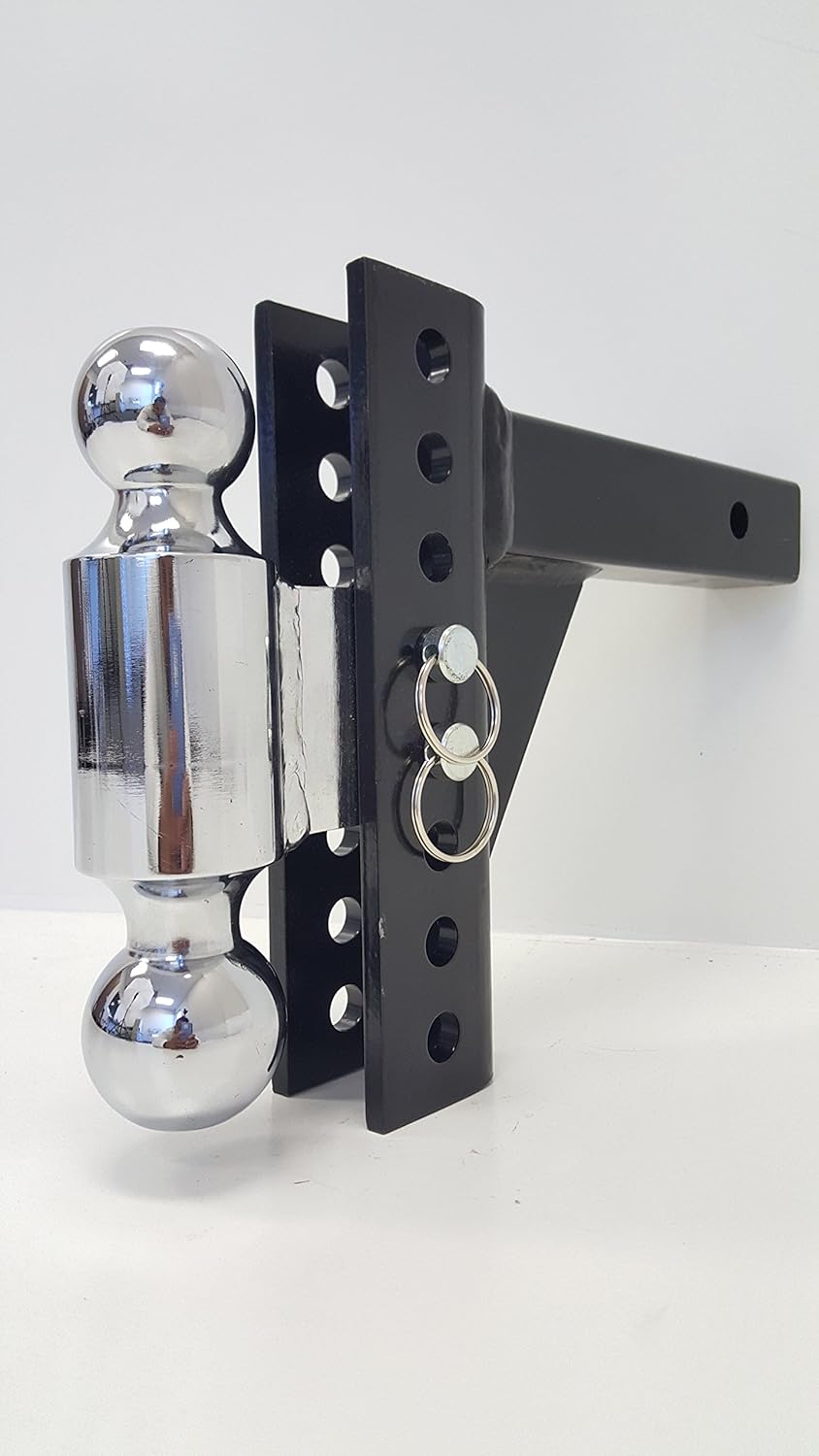 MaxxHaul 70380 Black/Chrome Adjust Dual Ball Mount: Automotive