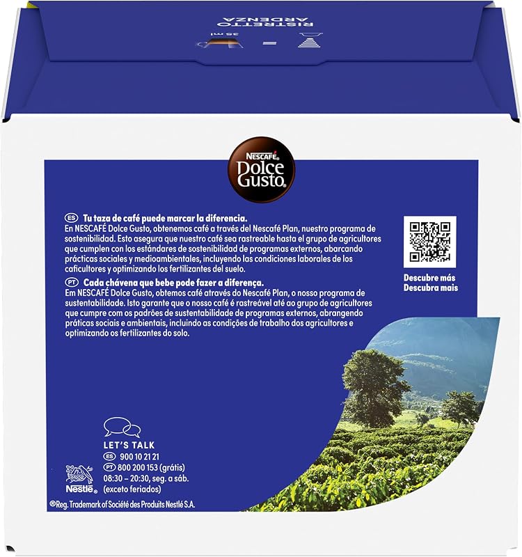 Dolce gusto nescafé ristretto ardenza - embalagem x3 de 30 cápsulas - total: 90 cápsulas
