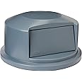 Rubbermaid Commercial Products Heavy-Duty BRUTE Dome Swing Top Door Lid, Plastic, Gray, Compatible with the 44-Gallon Waste/Utility Containers