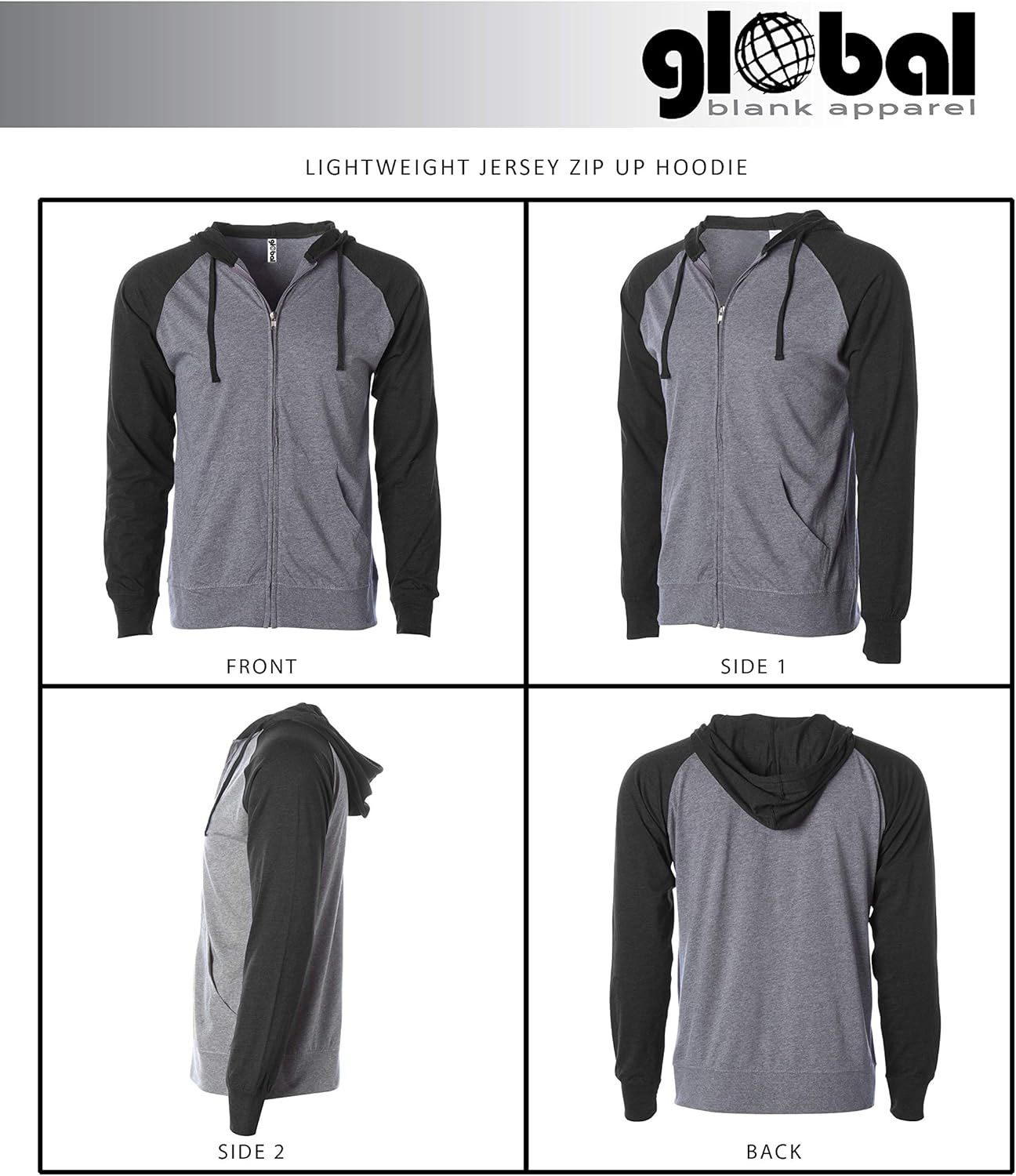 lightweight zip up sweatshirt