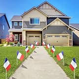 AhfuLife 15 Pcs France Flags on Sticks 14x21cm 30cm Pole Party Decor view 7