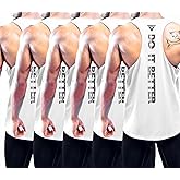 Boyzn Men's 1, 3 or 5 Pack Y-Back Workout Tank Tops, Athletic Muscle Gym Tank Tops, Fitness Bodybuilding Sleeveless T-Shirts