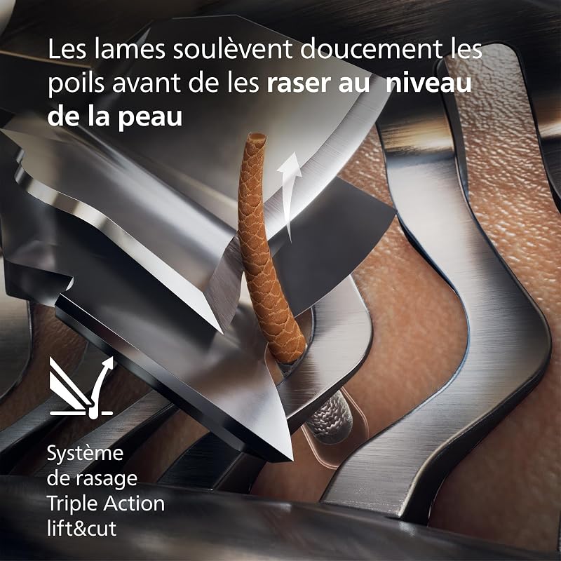Rasoir i9000 Prestige, Rasoir électrique sec et humide, Avec technologie Skin IQ, Système Triple Lift & Cut, Lames Dual SteelPrecision rotatives à 360°, Pod à nettoyage rapide, XP9207/30