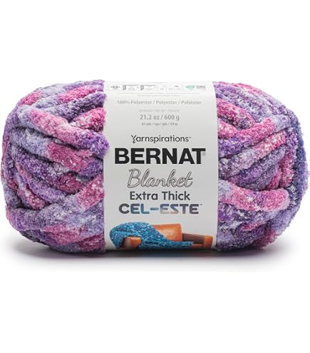 BERNAT Filato 'Big' Lilla Minerale 300g – Peso Jumbo (7), 100% Poliestere, 29 Metri, Per Coperte E Accessori Home