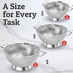 PriorityChef Premium Stainless Steel Colander for