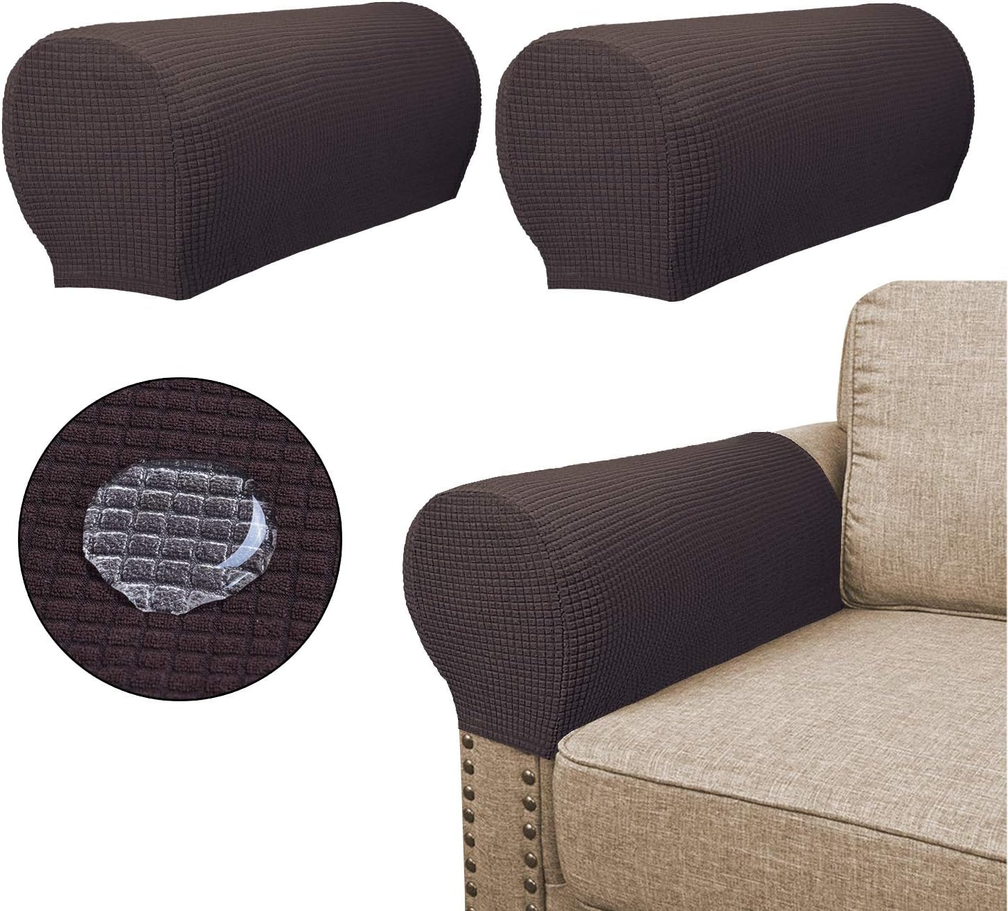Sofa Armrest Covers(2 Pieces Set) Water Repellent,Anti