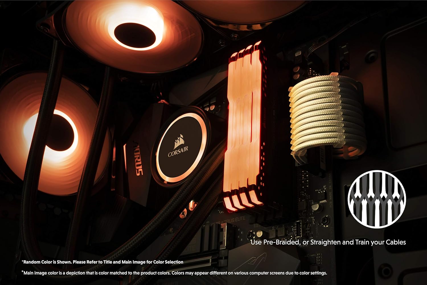 LINKUP - AVA 30cm EPS 8 Pin (4+4) CPU ATX Motherboard PSU Power Supply Braided Sleeved Custom Mod PC Extension Cable w/Combs - Image 4