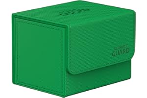 Ultimate Guard Sidewinder 100+, Deck Box for 100 Double-Sleeved TCG Cards, Green, Magnetic Closure & Microfiber Inner Lining 