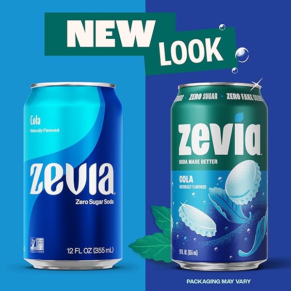 ZEVIA ZERO SUGAR SODA, NOSTALGIC VARIETY PACK, 12 OZ CANS (24-PACK) – NATURALLY SWEETENED, NON-GMO PROJECT VERIFIED, GLUTEN-FREE, VEGAN