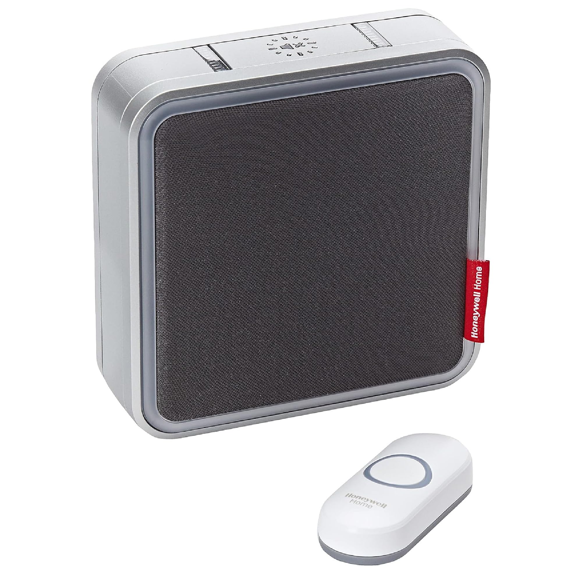 Honeywell Home DC917NG Series 9 Portable, Wireless LED Doorbell with Push Button & Customisable MP3 Melody (Grey)