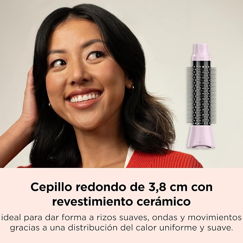 One‑Step™ Titanium 5‑in‑1 Multi Air Styler Pink Titanium Edition (bolsa incluida, 5 accesorios intercambiables: difusor, rizador, cepillo redondo, paleta y oval volumizador cerámica titanio)