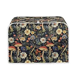 Talayituse Mushroom Dragonfly Daisy Print 4 Slice