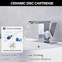 Bathroom Sink Faucet Chrome Waterfall Single Hole