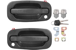 YINLOWA Exterior Door Handles with Locks Front for Chevy Silverado 1500 2500 3500 Classic Suburban Tahoe Avalanche GMC Sierra Yukon XL Cadillac Escalade ESV EXT 1999-2007 Replace 15034985, 15034986, 15298924