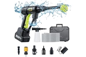 MIMYTH Cordless Power Washer; 990 PSI Cordless Pressure Washer with 4.0Ah Battery&Charger & 6-in-1 Nozzle; powerwashers for Home; Portable Power Washer for car wash, Yard (990PSI)