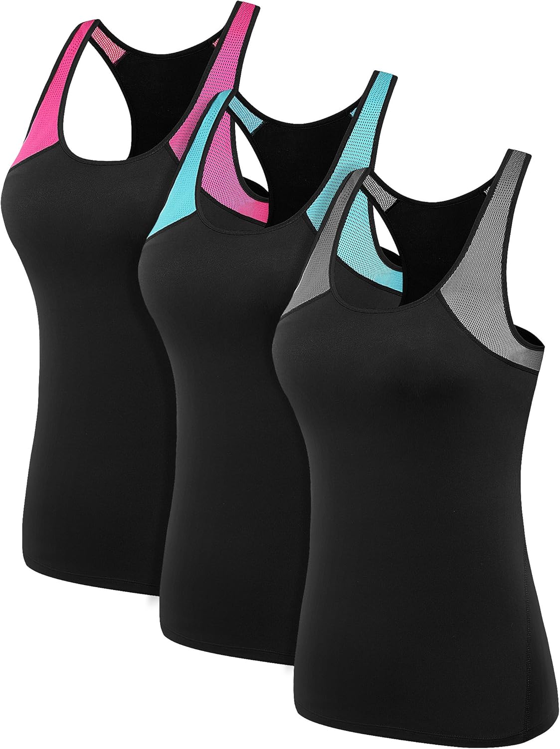 Neleus Women's Racerback Yoga Workout Tank Top: Clothing