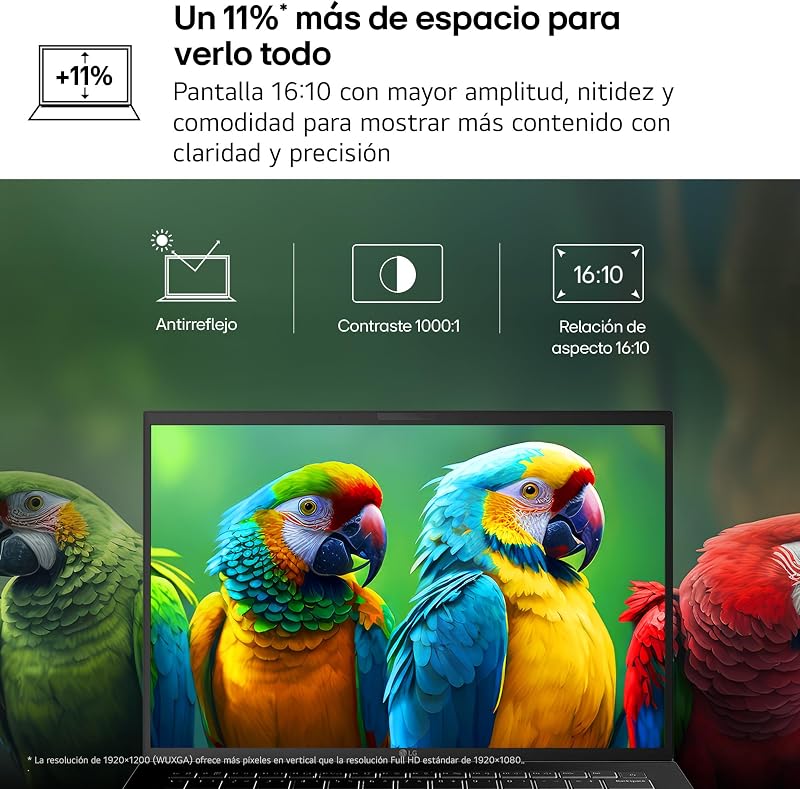 gram 16U55U-G. AU85BN - Portátil, 32 GB de RAM, 512 GB SSD, 16"