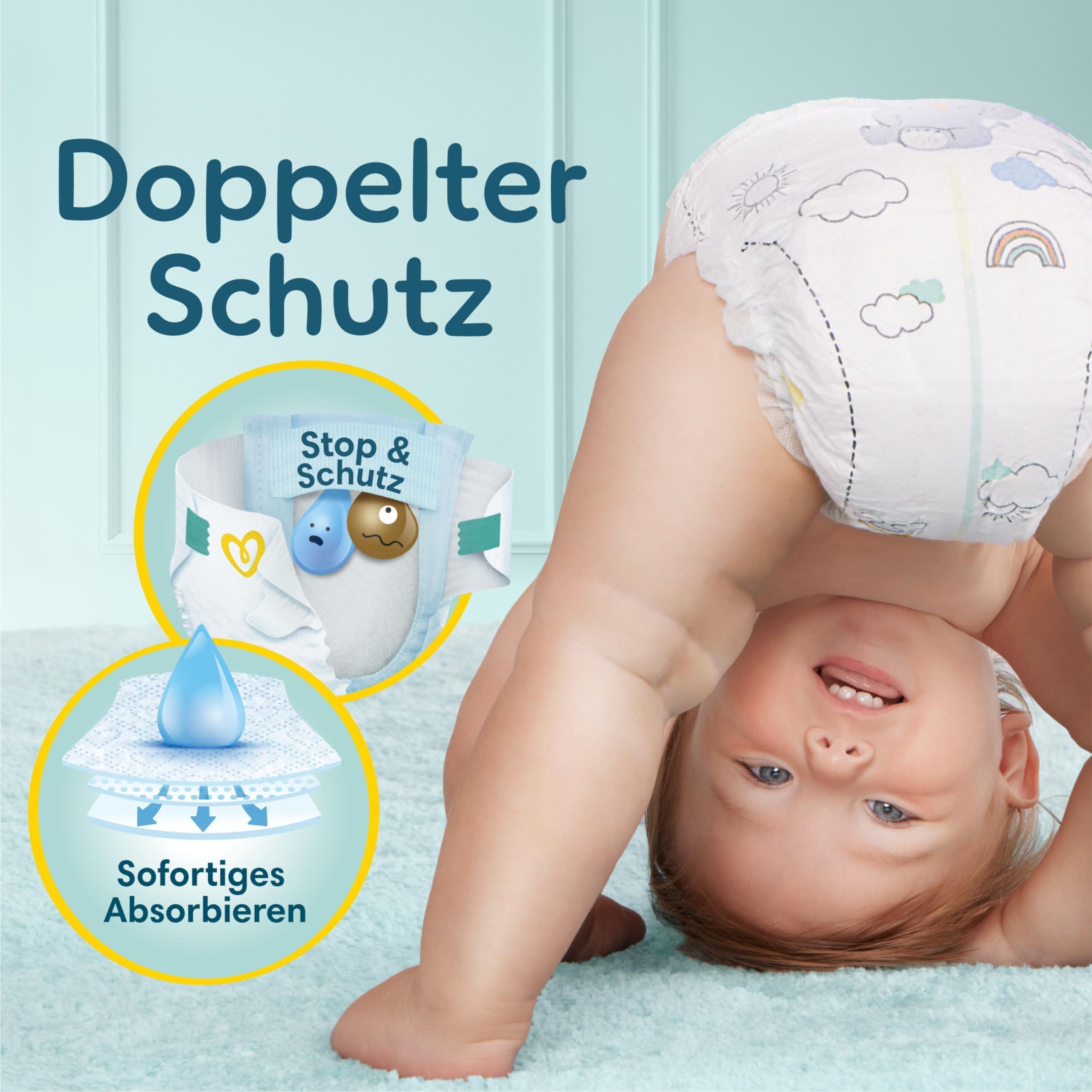 Pampers Premium Protection Größe 6, 144 Windeln, 13kg-18kg, Doppelter Schutz für die Haut und vor Auslaufen 5