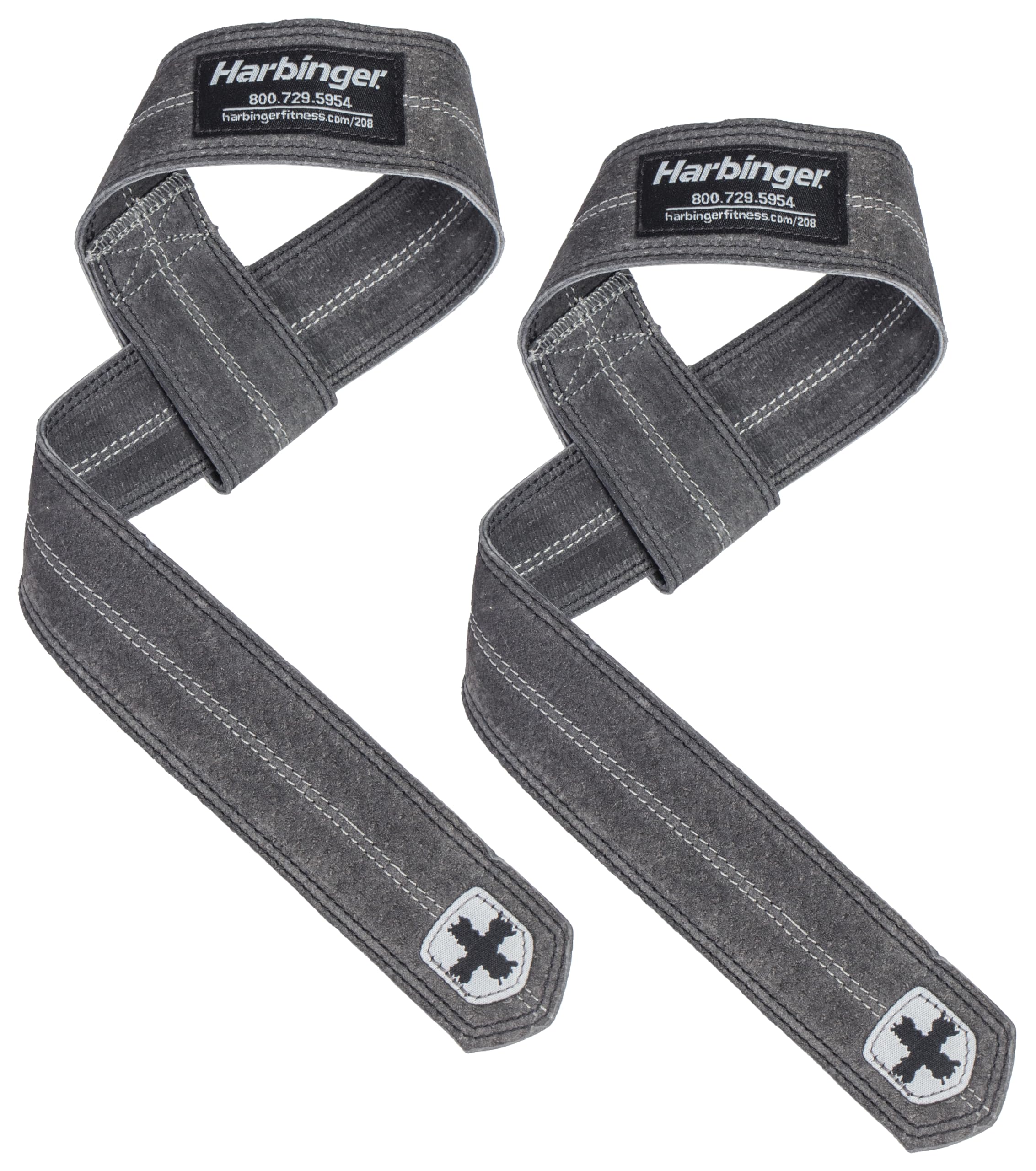 Harbinger Unisex's Real Leather Lifting Straps, Black, One Size