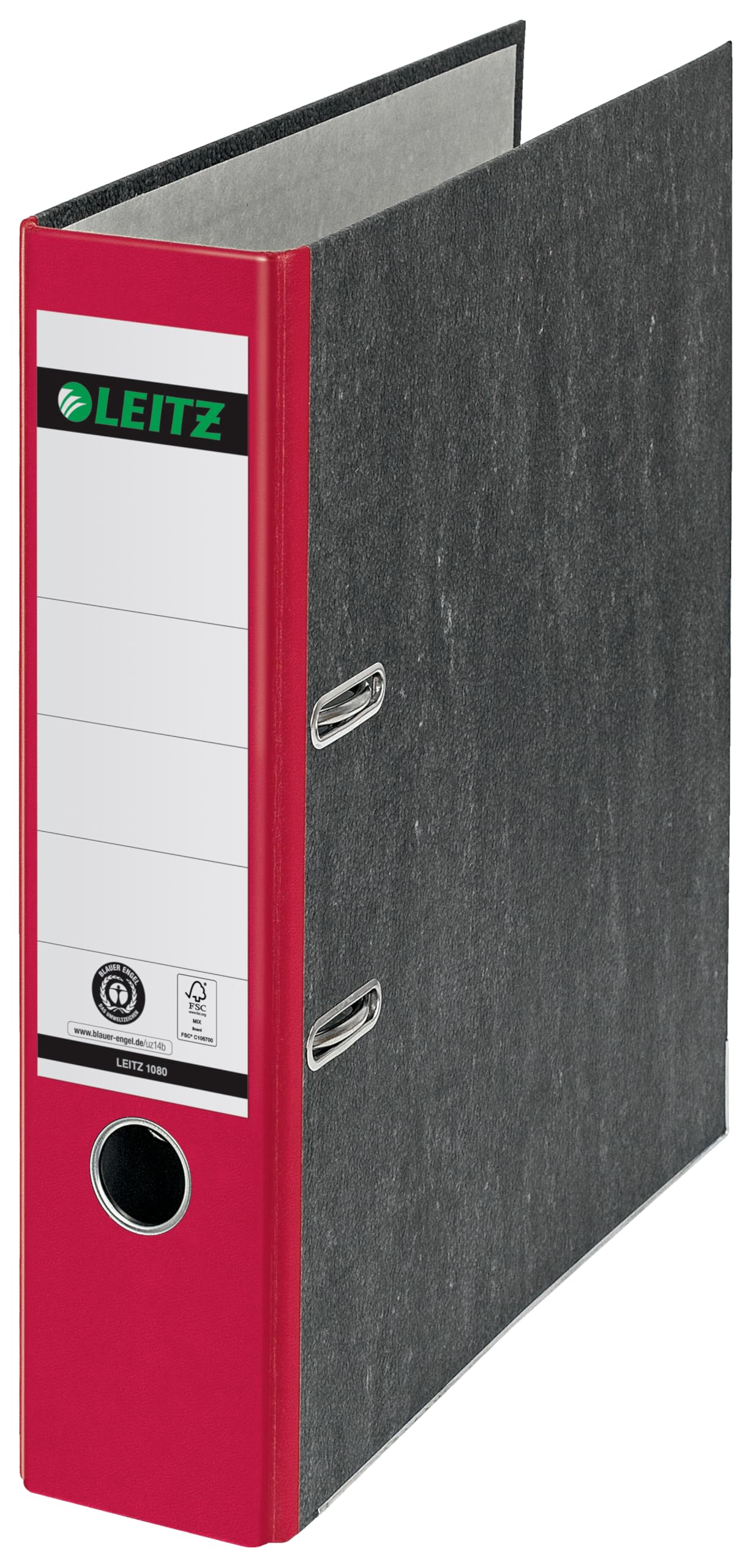 Leitz Lever Arch File, Red, Cardboard A4, 8 cm spine, 10800025